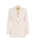 Blazer monopetto in crêpe #beige