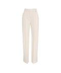 Pantaloni a pieghe in crêpe stretch #bianco