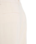 Pantaloni a pieghe in crêpe stretch #bianco