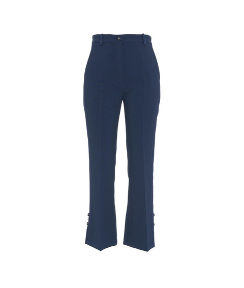 Pantaloni in crêpe stretch #blu