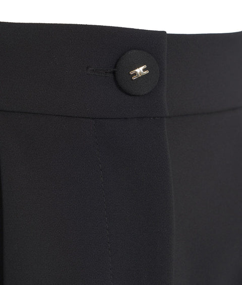 Pantaloncini in crêpe stretch #nero