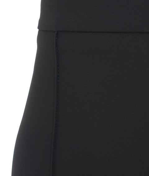 Pantaloni in stretch crêpe #nero