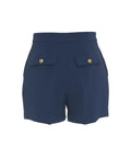 Shorts in stretch crêpe #blu