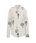 Bluse mit Print #bianco