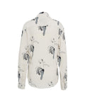 Bluse mit Print #bianco