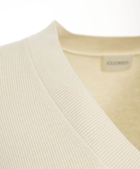 Maglione con scollo a V #beige