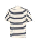 T-shirt a righe in cotone #bianco