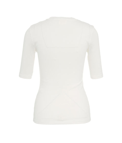 T-shirt con scollo rotondo #bianco