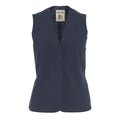 Gilet in misto lana vergine #blu