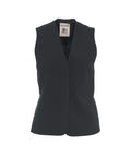 Gilet in misto lana vergine #nero