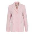 Blazer monopetto in misto lana vergine #rosa