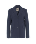 Blazer monopetto in misto lana vergine #blu