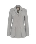 Blazer monopetto in misto lana vergine #grigio