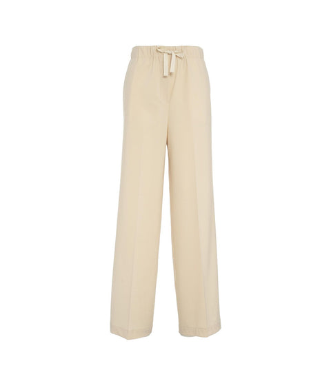 Pantaloni in misto lana vergine #beige