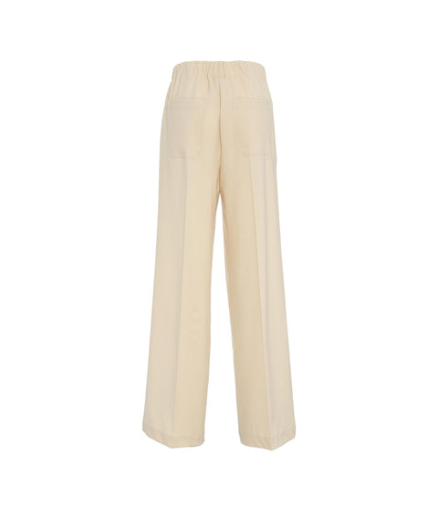 Pantaloni in misto lana vergine #beige