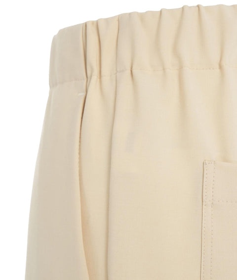 Pantaloni in misto lana vergine #beige