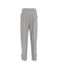 Pantaloni a gamba larga in misto lana vergine #grigio