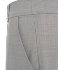 Pantaloni a gamba larga in misto lana vergine #grigio