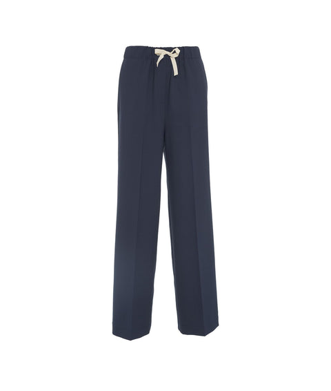 Pantaloni in misto lana vergine #blu