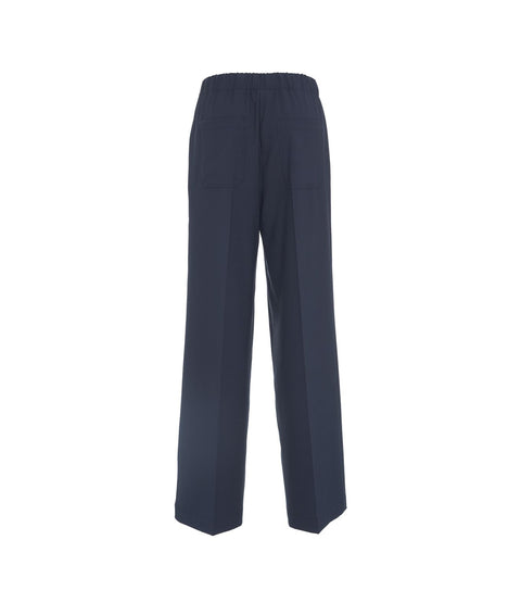 Pantaloni in misto lana vergine #blu