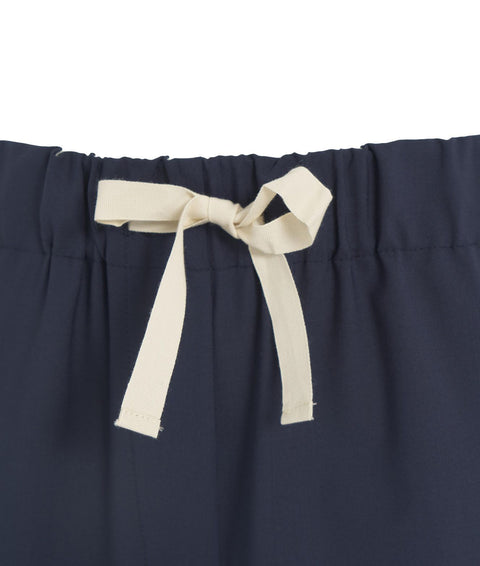 Pantaloni in misto lana vergine #blu