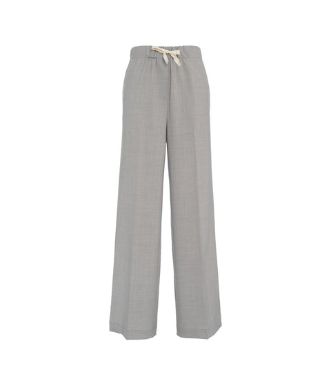 Pantaloni in misto lana vergine #grigio