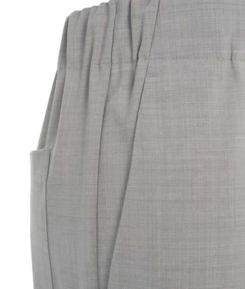 Pantaloni in misto lana vergine #grigio