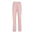 Pantaloni a gamba larga in misto lana vergine #rosa