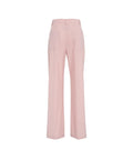 Pantaloni a gamba larga in misto lana vergine #rosa