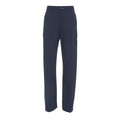 Pantaloni a gamba larga in misto lana vergine #blu