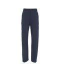 Pantaloni a gamba larga in misto lana vergine #blu