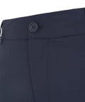 Pantaloni a gamba larga in misto lana vergine #blu