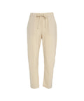 Pantaloni casual in misto lana vergine #beige