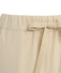 Pantaloni casual in misto lana vergine #beige