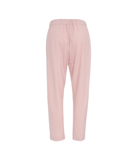 Pantaloni casual in misto lana vergine #rosa