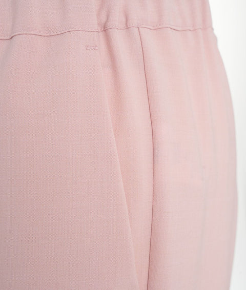 Pantaloni casual in misto lana vergine #rosa