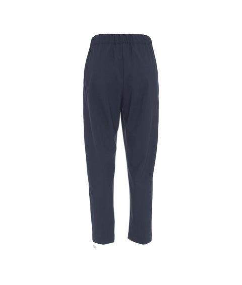 Pantaloni casual in misto lana vergine #blu