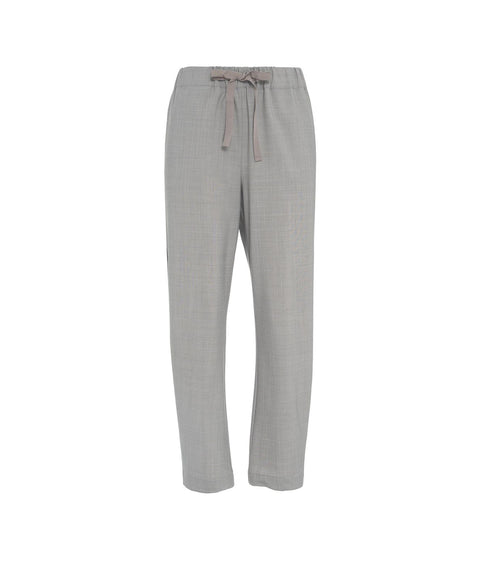 Pantaloni casual in misto lana vergine #grigio