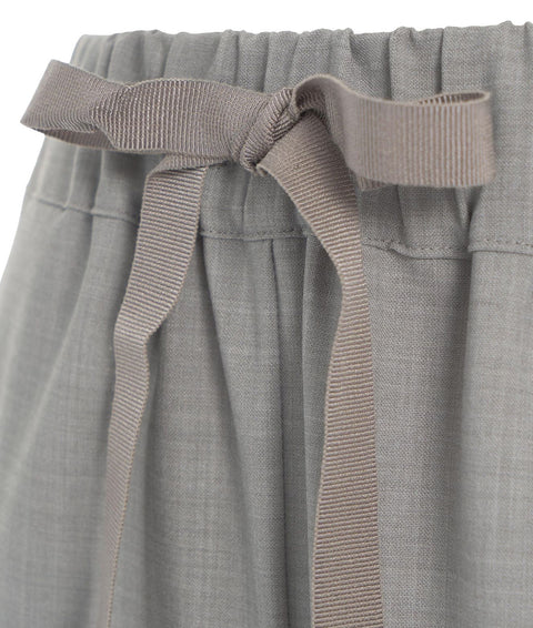 Pantaloni casual in misto lana vergine #grigio