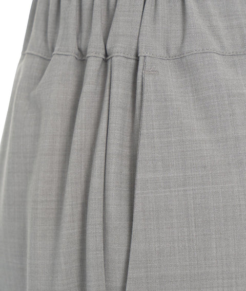 Pantaloni casual in misto lana vergine #grigio