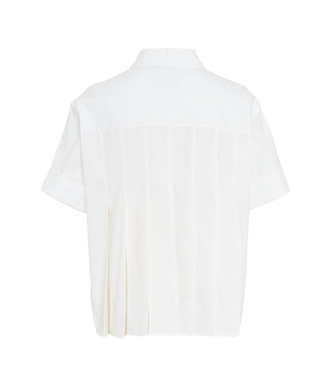 Camicia con pieghe #bianco