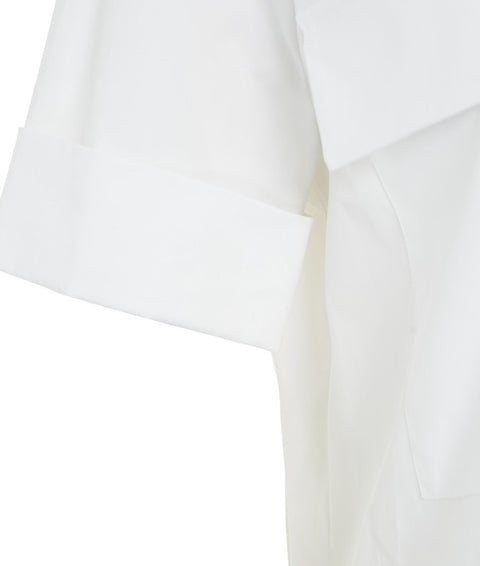 Camicia con pieghe #bianco