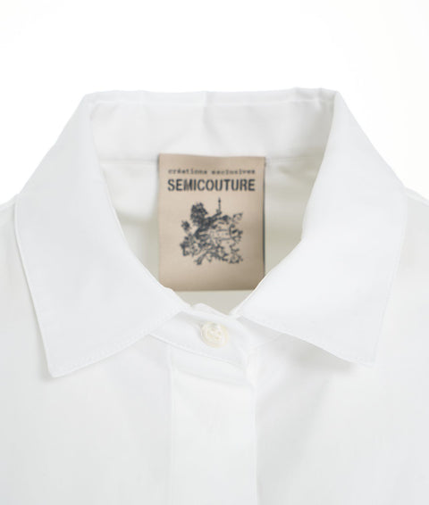 Camicia con pieghe #bianco