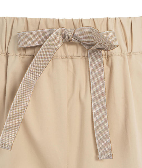 Pantaloni casual con coulisse #beige