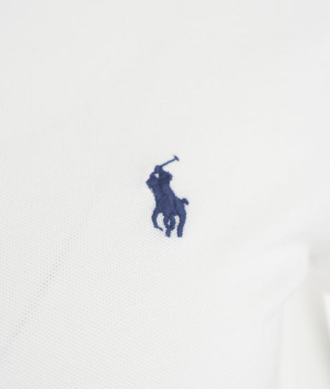 Polo con logo ricamato #bianco