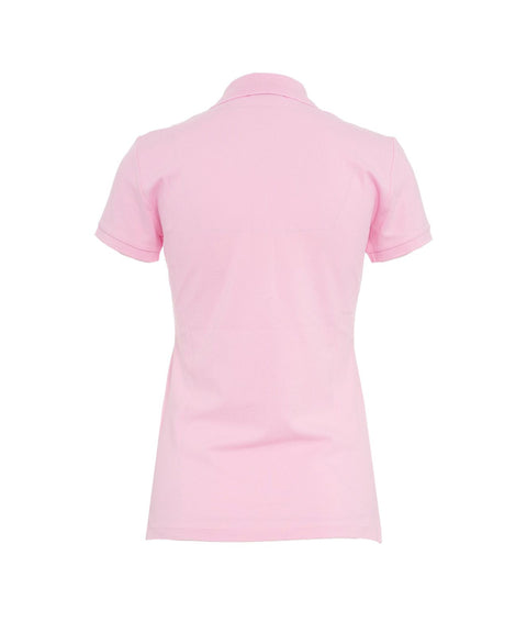 Polo con logo ricamato #pink