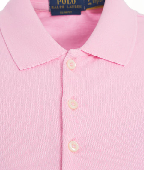 Polo con logo ricamato #pink