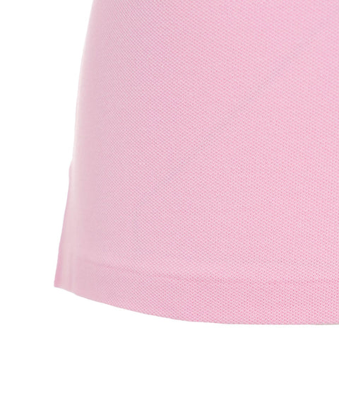 Polo con logo ricamato #pink