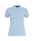 Polo con logo ricamato #blu