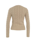 Cardigan in maglia intrecciata #beige